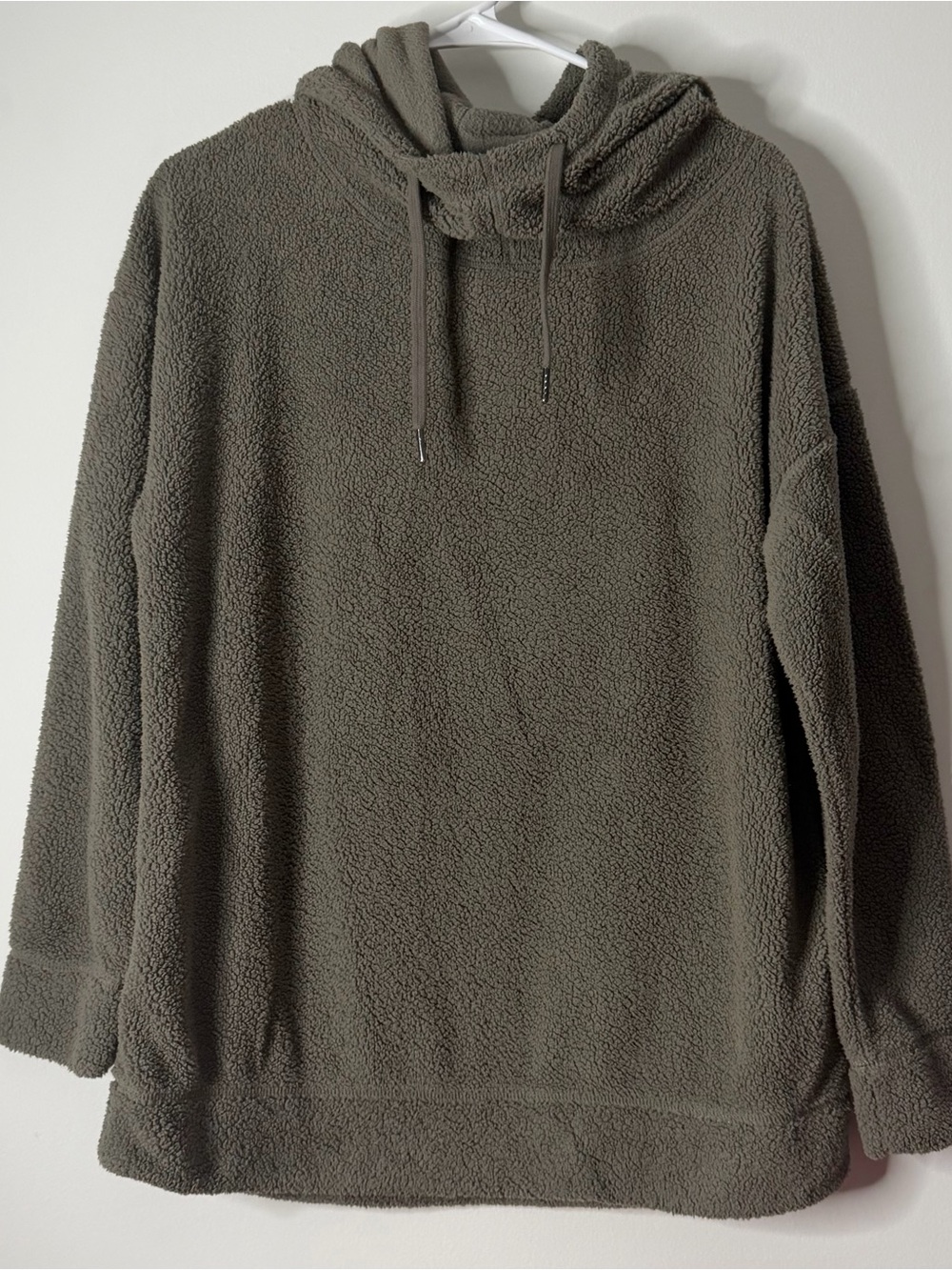 Men's Cozy Sherpa Hoodie Sweater - Olive